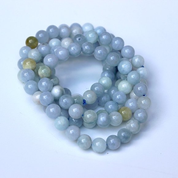 Aquamarine Beaded Bracelet - Picture 2 of 10
